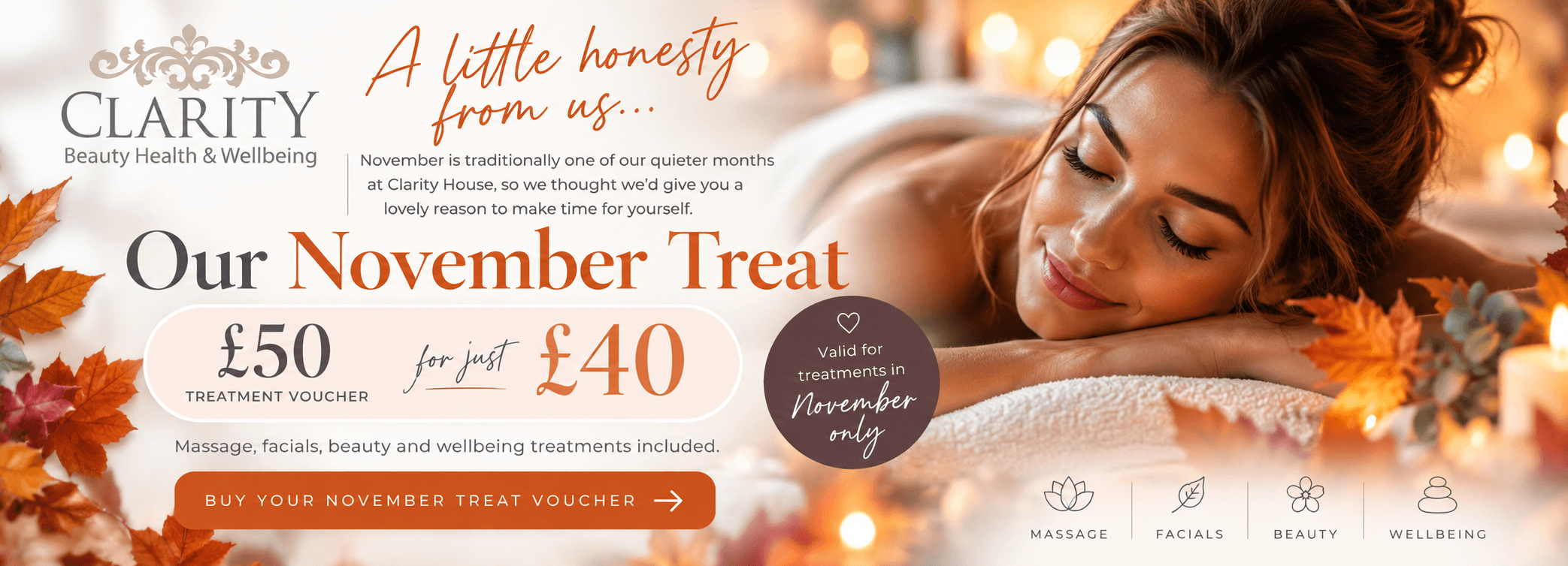 November Treat Gift Voucher for Clarity House in Dunfermline